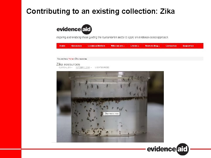 Contributing to an existing collection: Zika 