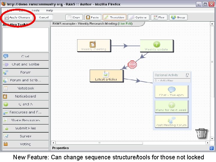 New Feature: Can change sequence structure/tools for those not locked 