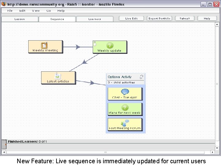 New Feature: Live sequence is immediately updated for current users 