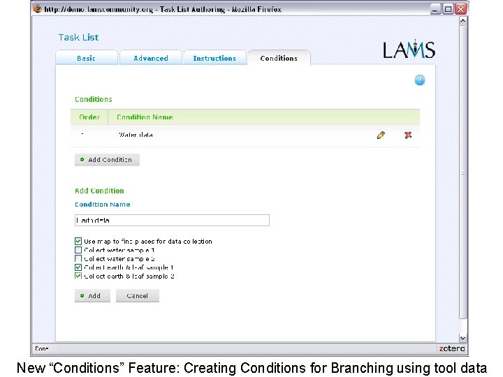 New “Conditions” Feature: Creating Conditions for Branching using tool data 