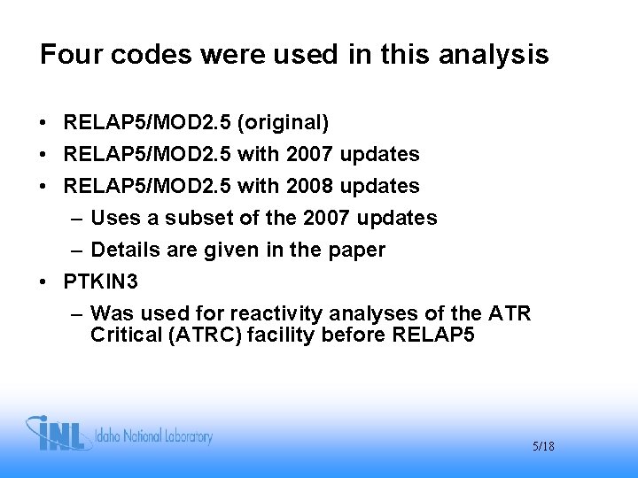 Relap Software Verification and Validation of Corrected Versions of RELAP
