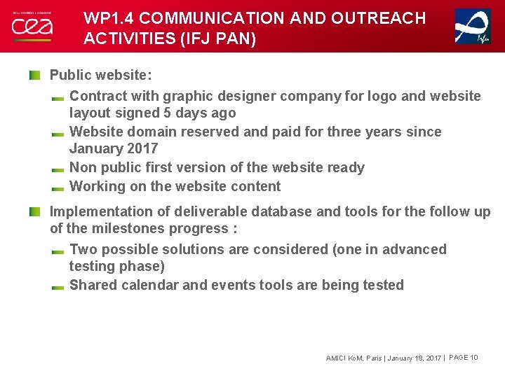 WP 1. 4 COMMUNICATION AND OUTREACH ACTIVITIES (IFJ PAN) Public website: Contract with graphic