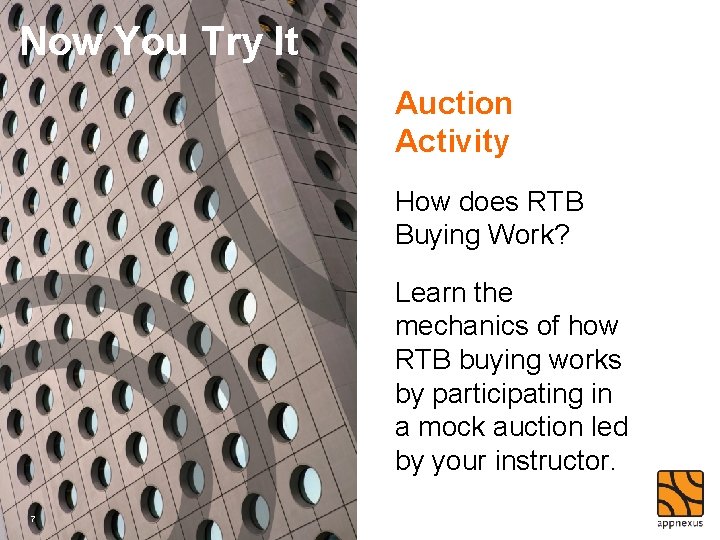 Now You Try It Auction Activity How does RTB Buying Work? Learn the mechanics