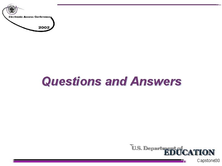 Questions and Answers Capstone 30 