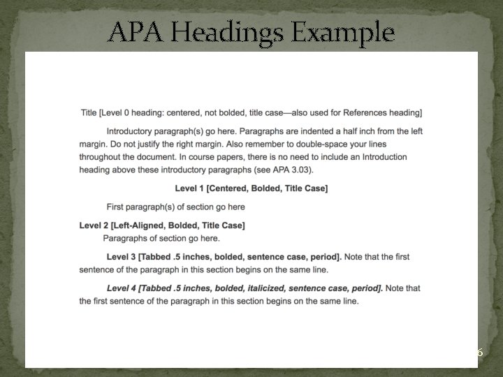 APA Headings Example 6 