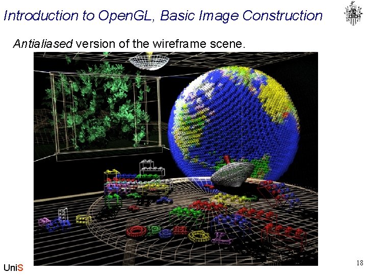 Introduction to Open. GL, Basic Image Construction Antialiased version of the wireframe scene. Uni.