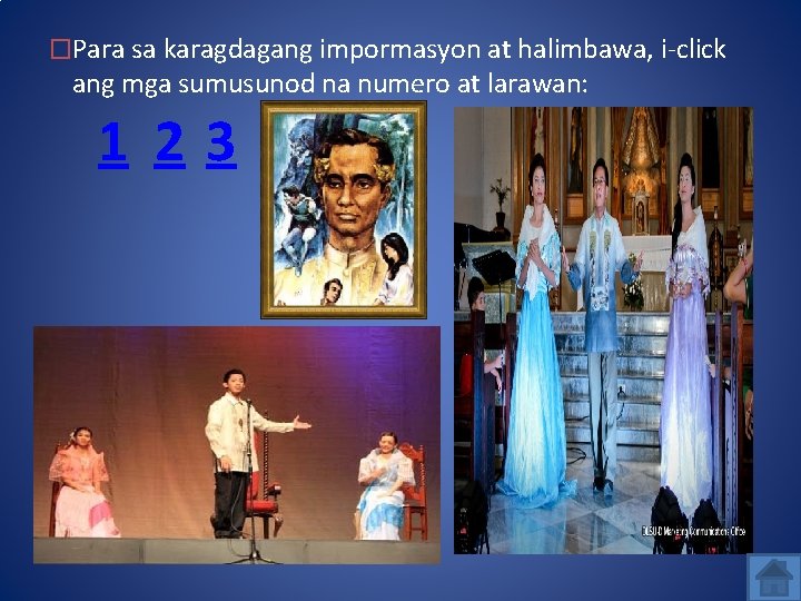 �Para sa karagdagang impormasyon at halimbawa, i-click ang mga sumusunod na numero at larawan: