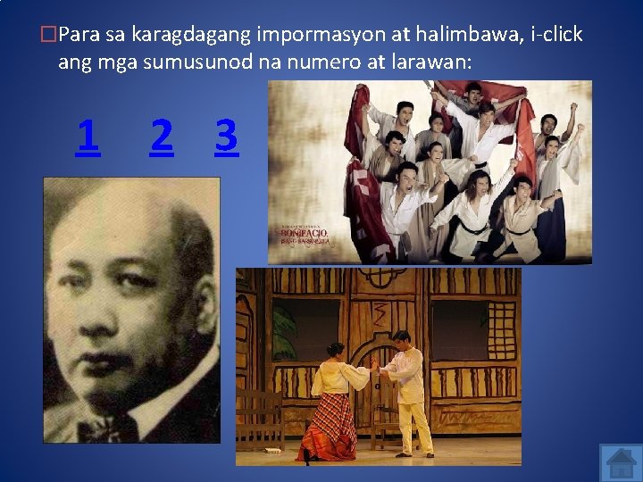 �Para sa karagdagang impormasyon at halimbawa, i-click ang mga sumusunod na numero at larawan: