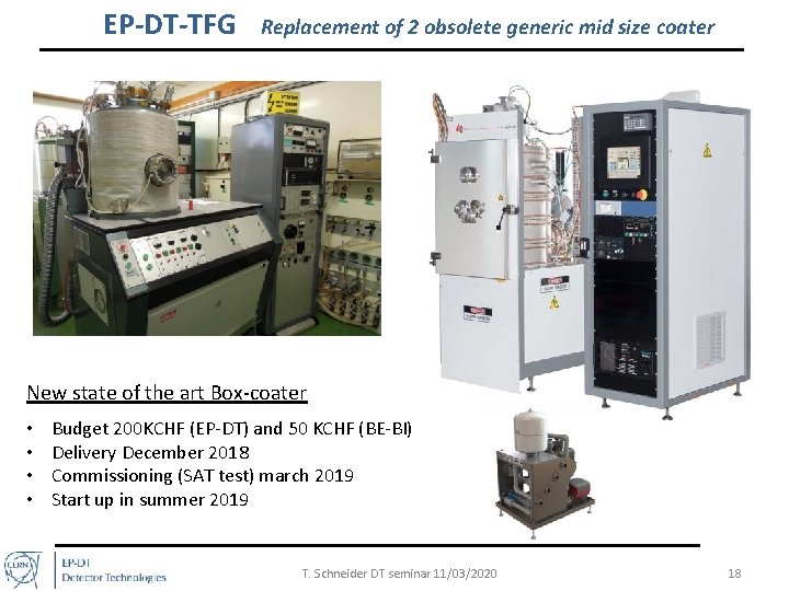 EP-DT-TFG Replacement of 2 obsolete generic mid size coater New state of the art