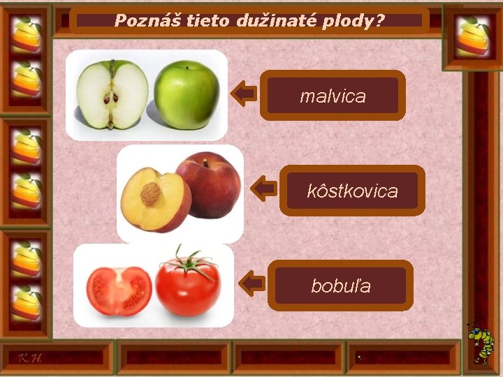 Poznáš tieto dužinaté plody? malvica kôstkovica bobuľa 