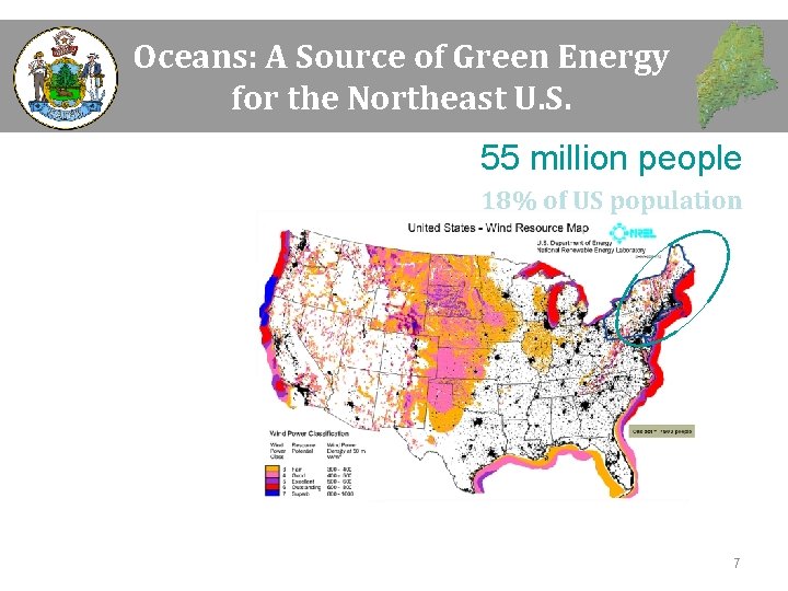 Oceans: A Source of Green Energy for the Northeast U. S. 55 million people