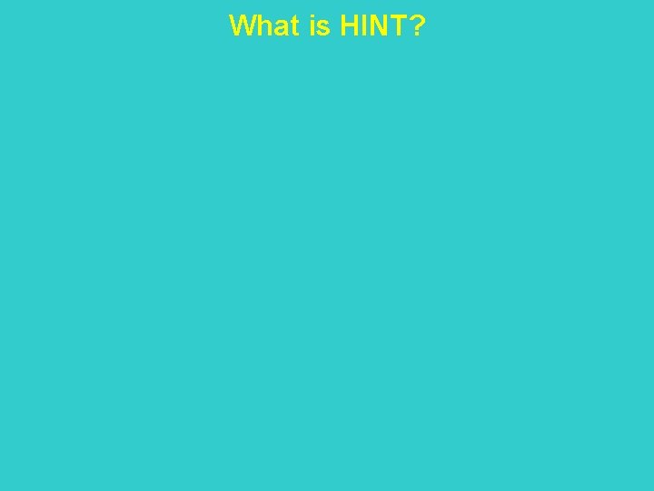 What is HINT? 