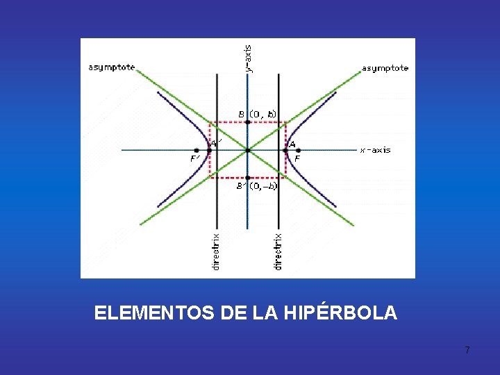 ELEMENTOS DE LA HIPÉRBOLA 7 