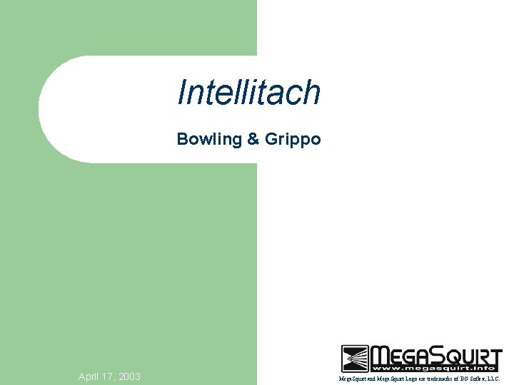 Intellitach Bowling & Grippo April 17, 2003 Mega. Squirt and Mega. Squirt Logo are