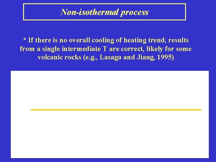 Non-isothermal process * If there is no overall cooling of heating trend, results from