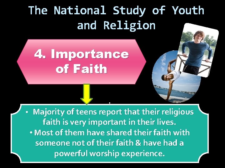 The National Study of Youth and Religion 4. Importance of Faith • • Majority