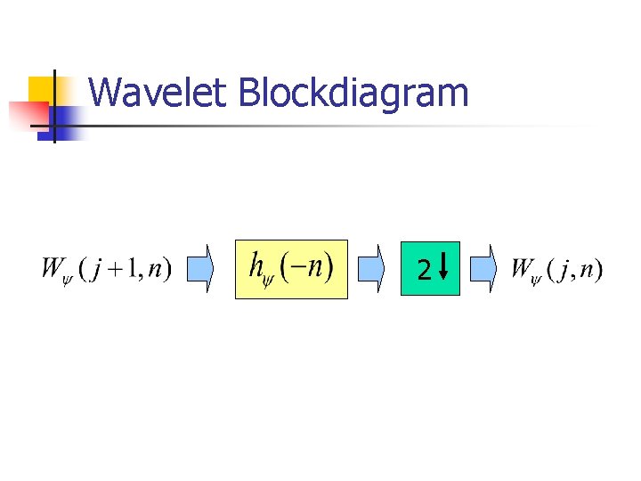 Wavelet Blockdiagram 2 