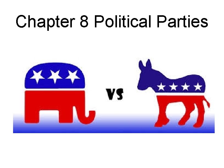 Chapter 8 Political Parties Section 1 The Meaning