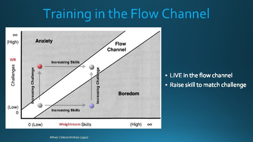 Training in the Flow Channel Mihaly Csikszentmihaly (1990) 