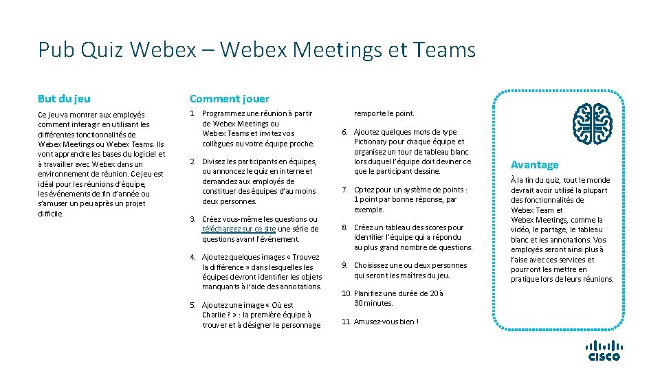 Pub Quiz Webex – Webex Meetings et Teams But du jeu Comment jouer Ce Pub Quiz Webex – Webex Meetings et Teams But du jeu Comment jouer Ce