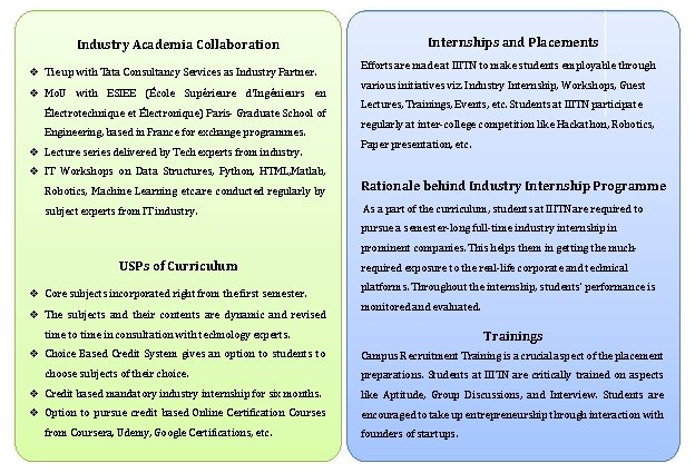 Industry Academia Collaboration v Tie up with Tata Consultancy Services as Industry Partner. v