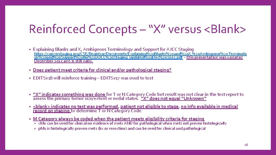 Reinforced Concepts – “X” versus <Blank> • Explaining Blanks and X, Ambiguous Terminology and