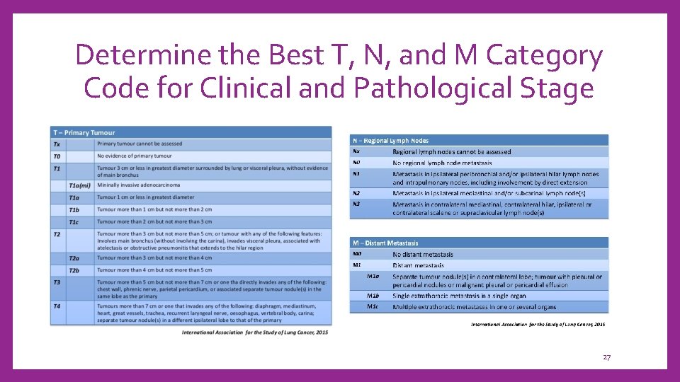 Determine the Best T, N, and M Category Code for Clinical and Pathological Stage