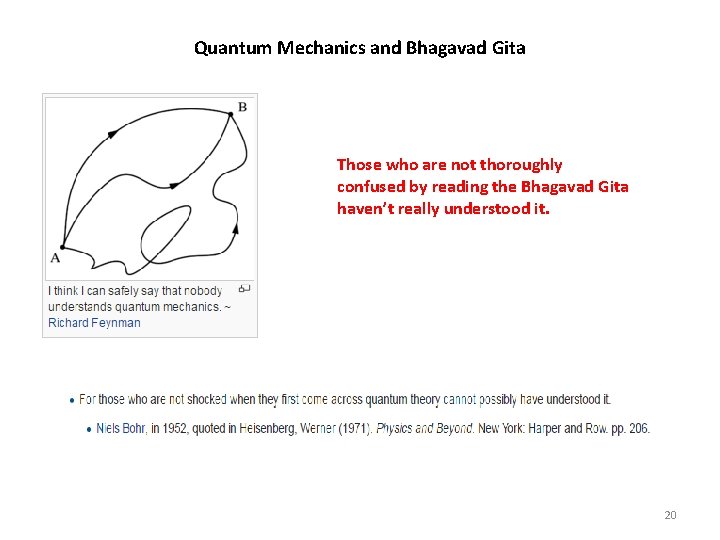 Quantum Mechanics and Bhagavad Gita Those who are not thoroughly confused by reading the
