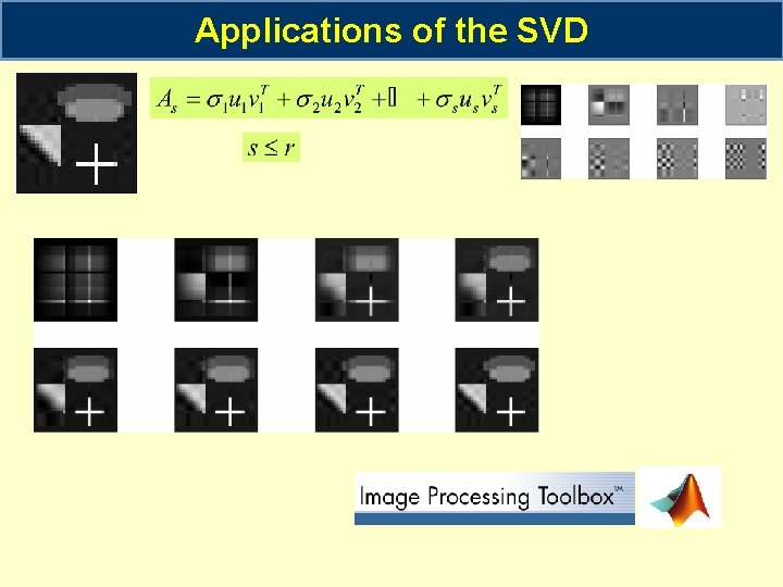 Applications of the SVD 