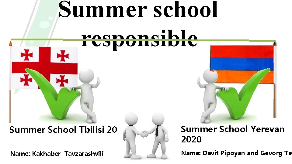 Summer school responsible Summer School Tbilisi 2021 Summer School Yerevan 2020 Name: Kakhaber Tavzarashvili