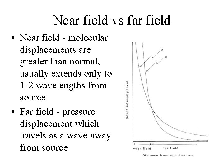 Near field vs far field • Near field - molecular displacements are greater than