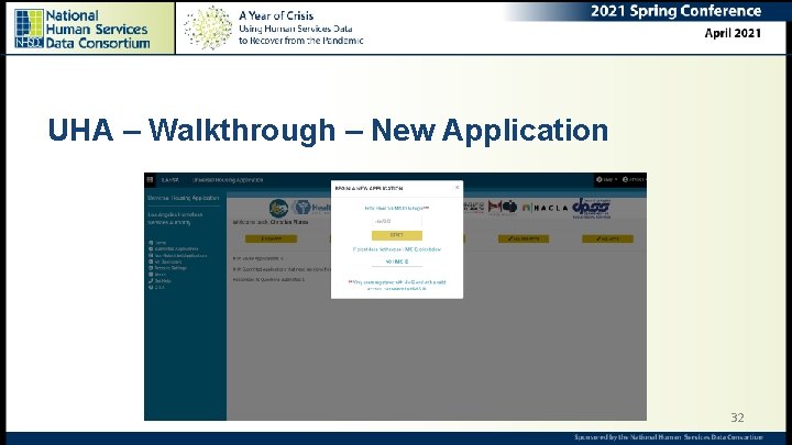 UHA – Walkthrough – New Application 32 