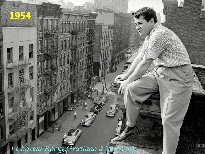 1954 Le boxeur Rocky Graziano à New York 