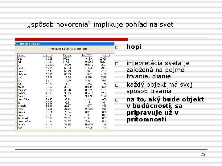 „spôsob hovorenia“ implikuje pohľad na svet o o o európsky pohľad (SAE Standard Average