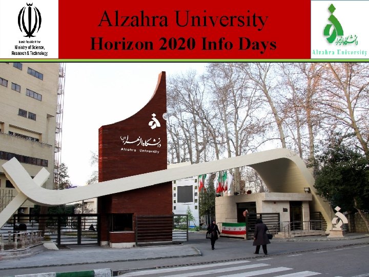 Alzahra University Horizon 2020 Info Days 