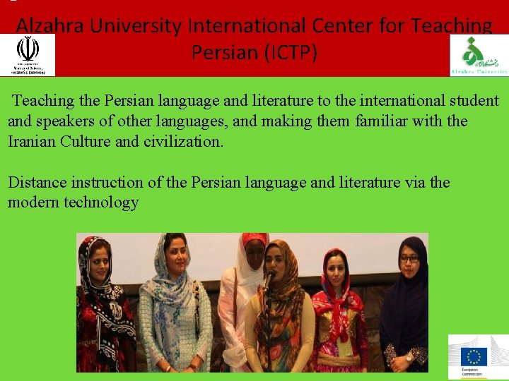 Alzahra University International Center for Teaching Persian (ICTP) Teaching the Persian language and literature