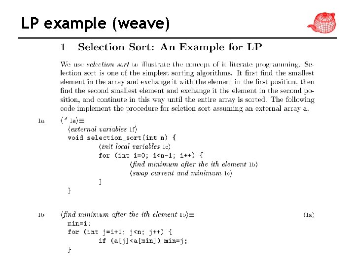 LP example (weave) 