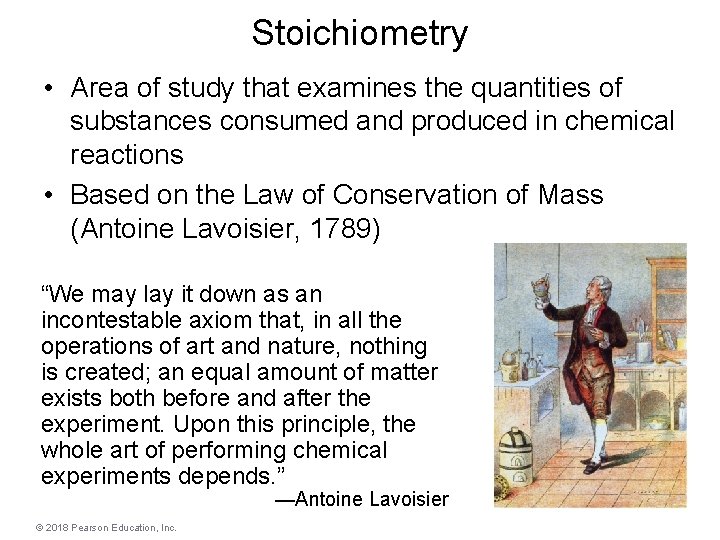 Stoichiometry • Area of study that examines the quantities of substances consumed and produced Stoichiometry • Area of study that examines the quantities of substances consumed and produced