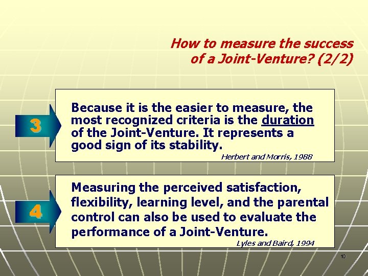How to measure the success of a Joint-Venture? (2/2) 3 Because it is the