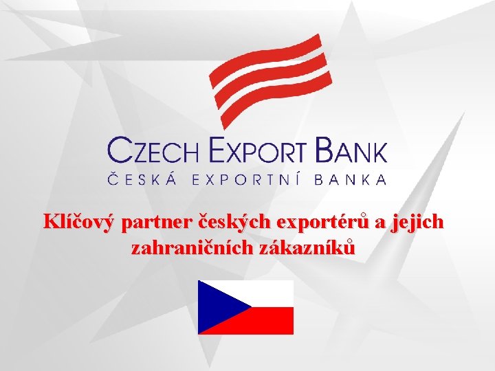 Klíčový partner českých exportérů a jejich zahraničních zákazníků 