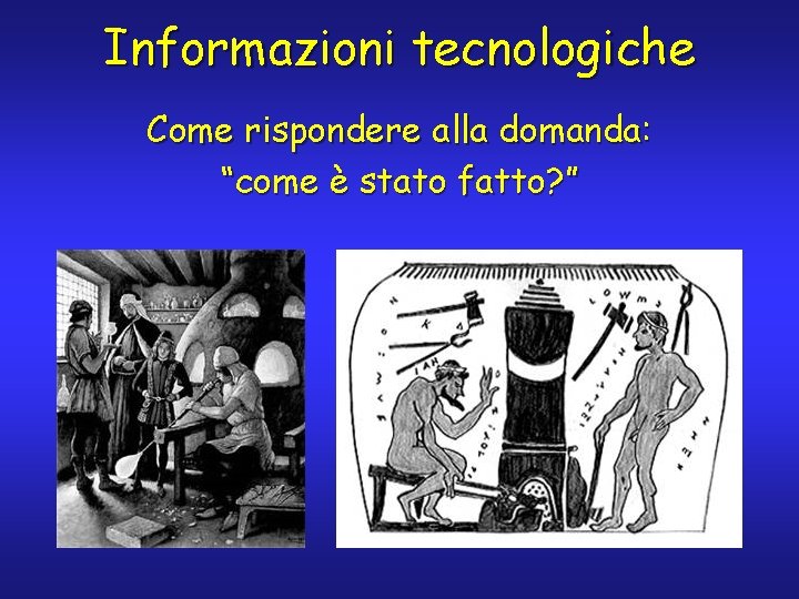 Informazioni tecnologiche Come rispondere alla domanda: “come è stato fatto? ” 