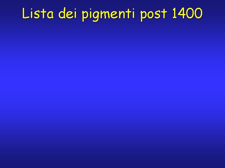 Lista dei pigmenti post 1400 