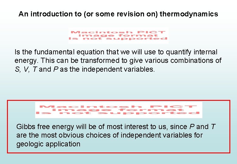 An introduction to (or some revision on) thermodynamics Is the fundamental equation that we