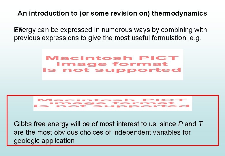 An introduction to (or some revision on) thermodynamics Energy can be expressed in numerous