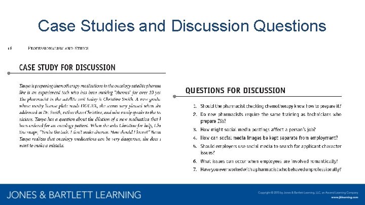 Case Studies and Discussion Questions 