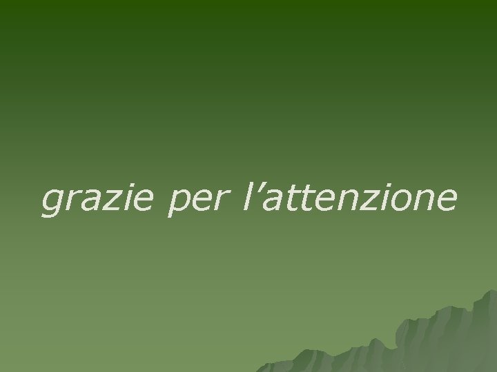 grazie per l’attenzione 