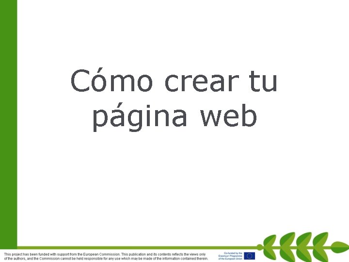 Cómo crear tu página web 