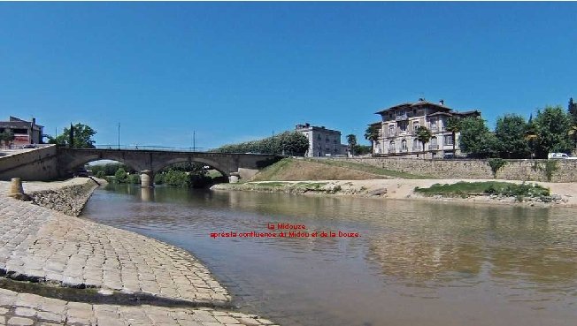 La Midouze après la confluence du Midou et de la Douze. 