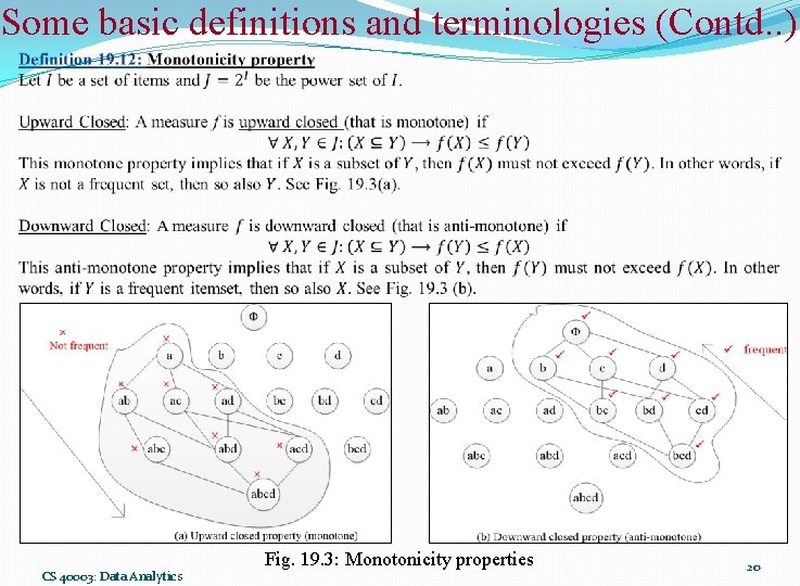 Some basic definitions and terminologies (Contd. . ) CS 40003: Data Analytics Fig. 19.
