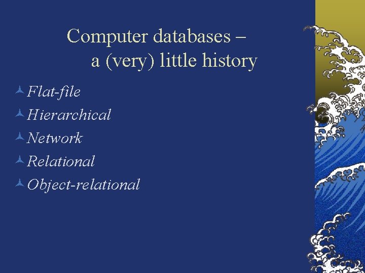 Databases for Astronomers Or What SQL can do